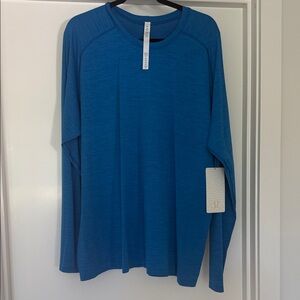 lululemon athletica Men's Vibrant Blue Long Sleeve Tee
